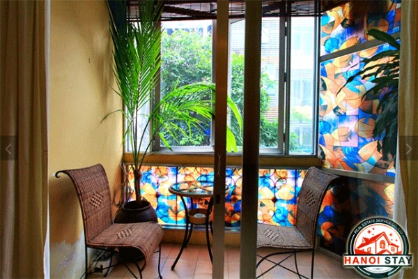 Classic style two bedroom apartment rental in Ba Dinh, close to EVN Tower 3