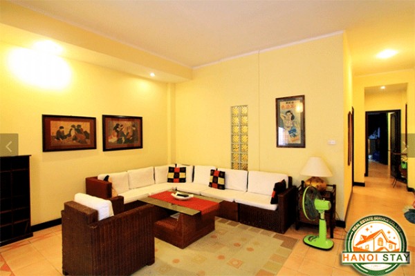 Classic style two bedroom apartment rental in Ba Dinh, close to EVN Tower 11