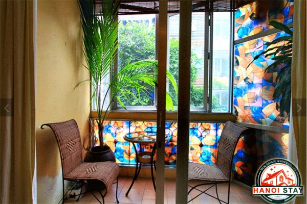 Classic style two bedroom apartment rental in Ba Dinh, close to EVN Tower 12