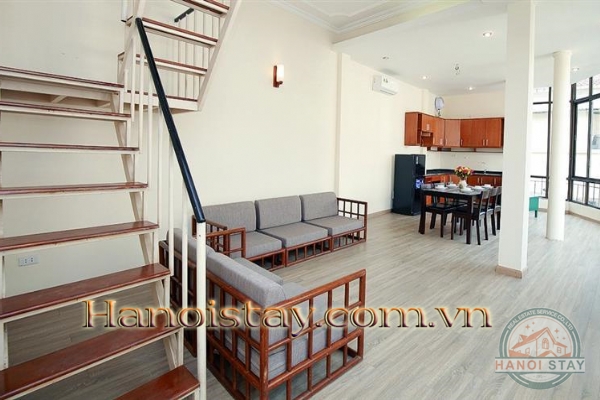 Delightful Duplex Style 02 bedroom Apartment Rental in Truc Bach, Ba Dinh 10