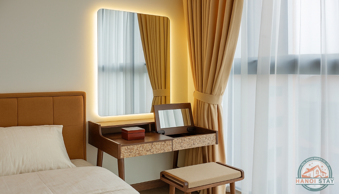 Deluxe 02 BR Apartment for rent in Nguyen Hong Area, Dong Da 2