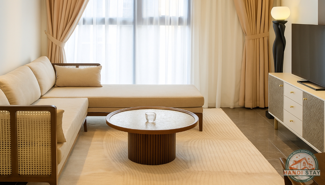 Deluxe 02 BR Apartment for rent in Nguyen Hong Area, Dong Da 8