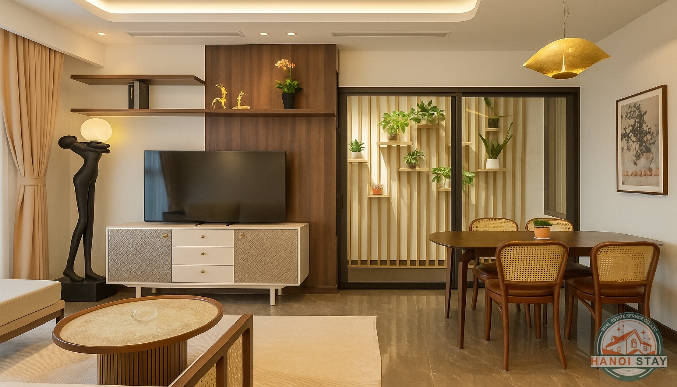 Deluxe 02 BR Apartment for rent in Nguyen Hong Area, Dong Da 1