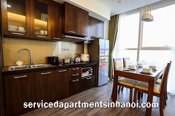 Deluxe One bedroom apartment in Cau Giay st, High floor, Full services 3