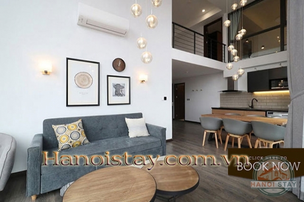 Duplex 02 BR Apartment For Rent in Hanoi - High Ceilings - Chic and Stylish - Incredible View 3