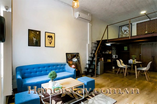 Duplex One Bedroom Apartment Rental in Van Bao street, Ba Dinh 2