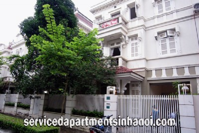 Elegant Four bedroom Villa for rent in C4 Ciputra Area, Tay Ho, Hanoi