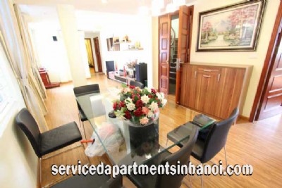 Elegant Three Bedroom Apartment for rent in Giang Vo street, Ba Dinh