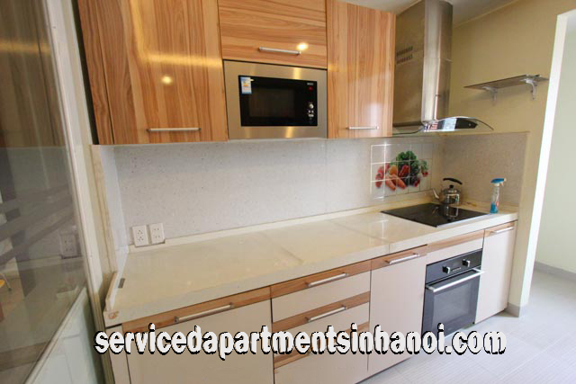 Elegant Three Bedroom Apartment for rent in Giang Vo street, Ba Dinh 9