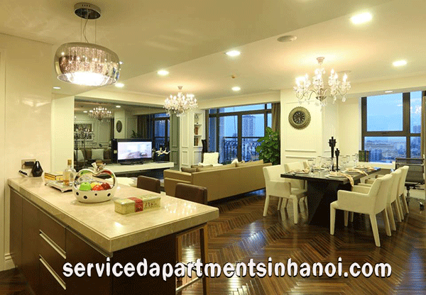 Elegant Three bedroom apartment Rental in Hoang Thanh Tower, Hai Ba Trung 4