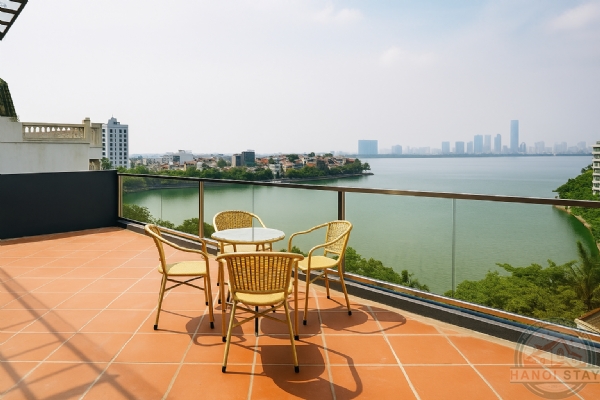 Enormous Balcony, Lake View, Stunning 2 BR Apartment for rent in Tay Ho District 2