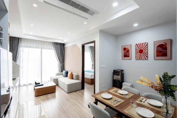 Experience Comfort: Balcony & Deluxe 2BR Apartment in Nui Truc Area, Ba Dinh