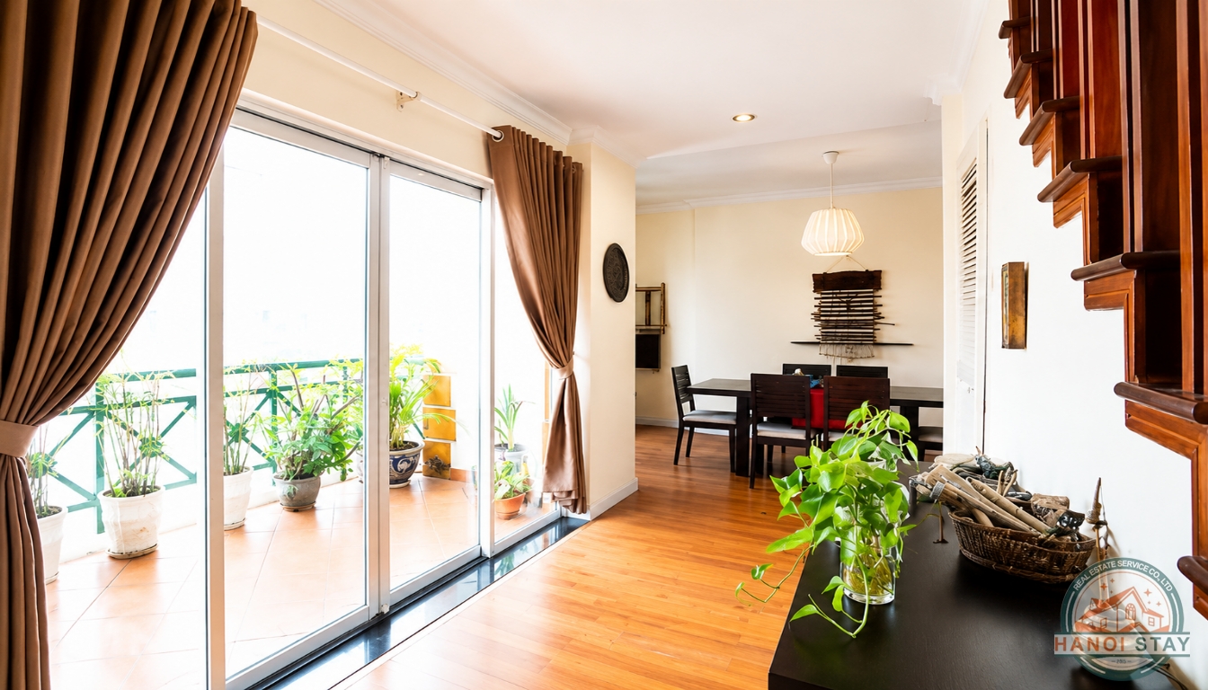 Fascinating 3 bedrooms Duplex Apartment near Phan Huy Chu str, Hoan Kiem District 2