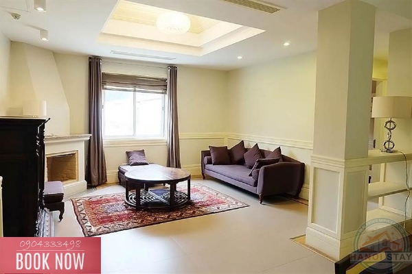 French Style 03 Bedroom Apartment for rent near Tran Hung Dao street, Hoan Kiem 1