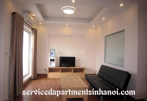 Full of light serviced apartment for rent in Tay Ho near To Ngoc Van street 3