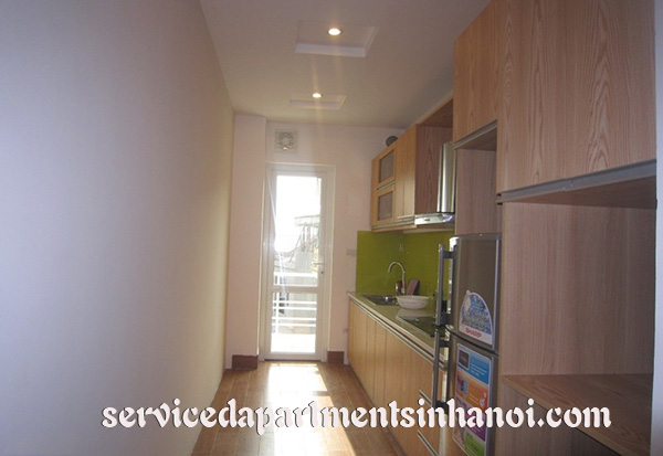 Full of light serviced apartment for rent in Tay Ho near To Ngoc Van street 5