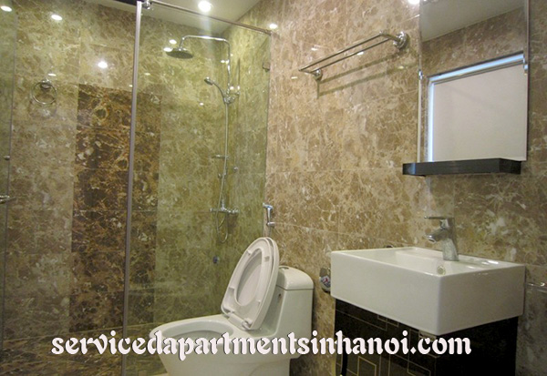 Full of light serviced apartment for rent in Tay Ho near To Ngoc Van street 9