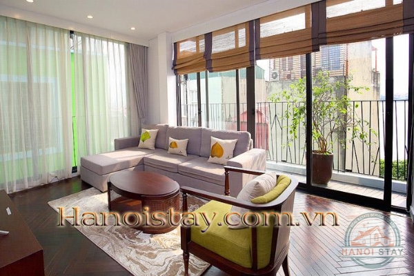 Good Size Two Bedroom Apartment Rental in Quang Khanh Area, Tay Ho, Walking distance to the Lake 1