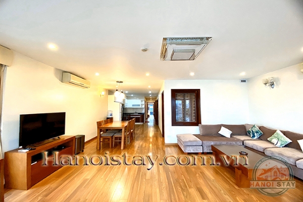 Gorgeous Lake view & Spacious Three Bedroom Apartment Rental in Quang An street, Tay ho District 12