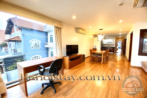 Gorgeous Lake view & Spacious Three Bedroom Apartment Rental in Quang An street, Tay ho District 15