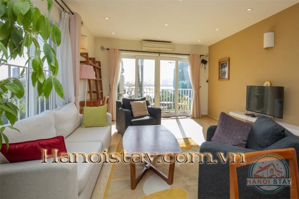 *Great Lake Views, Great Location, Newly Renovated 03 BR Apartment Rental in To Ngoc Van str, Tay Ho* 2