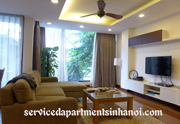 High quality lake view apartment for rent in Truc bach, two beds, balcony 3