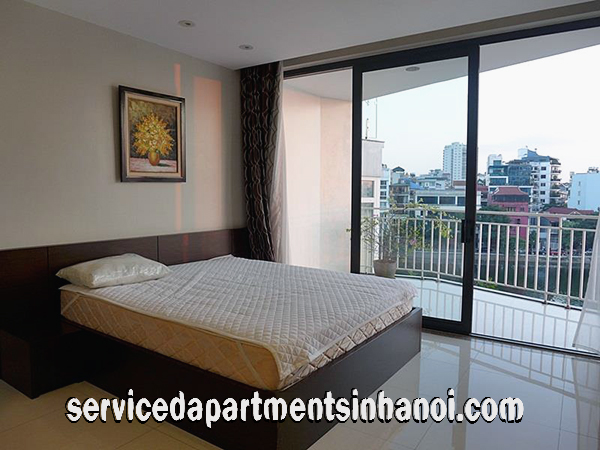High Quality serviced apartment in Truc Bach, Lake view, small balcony 7