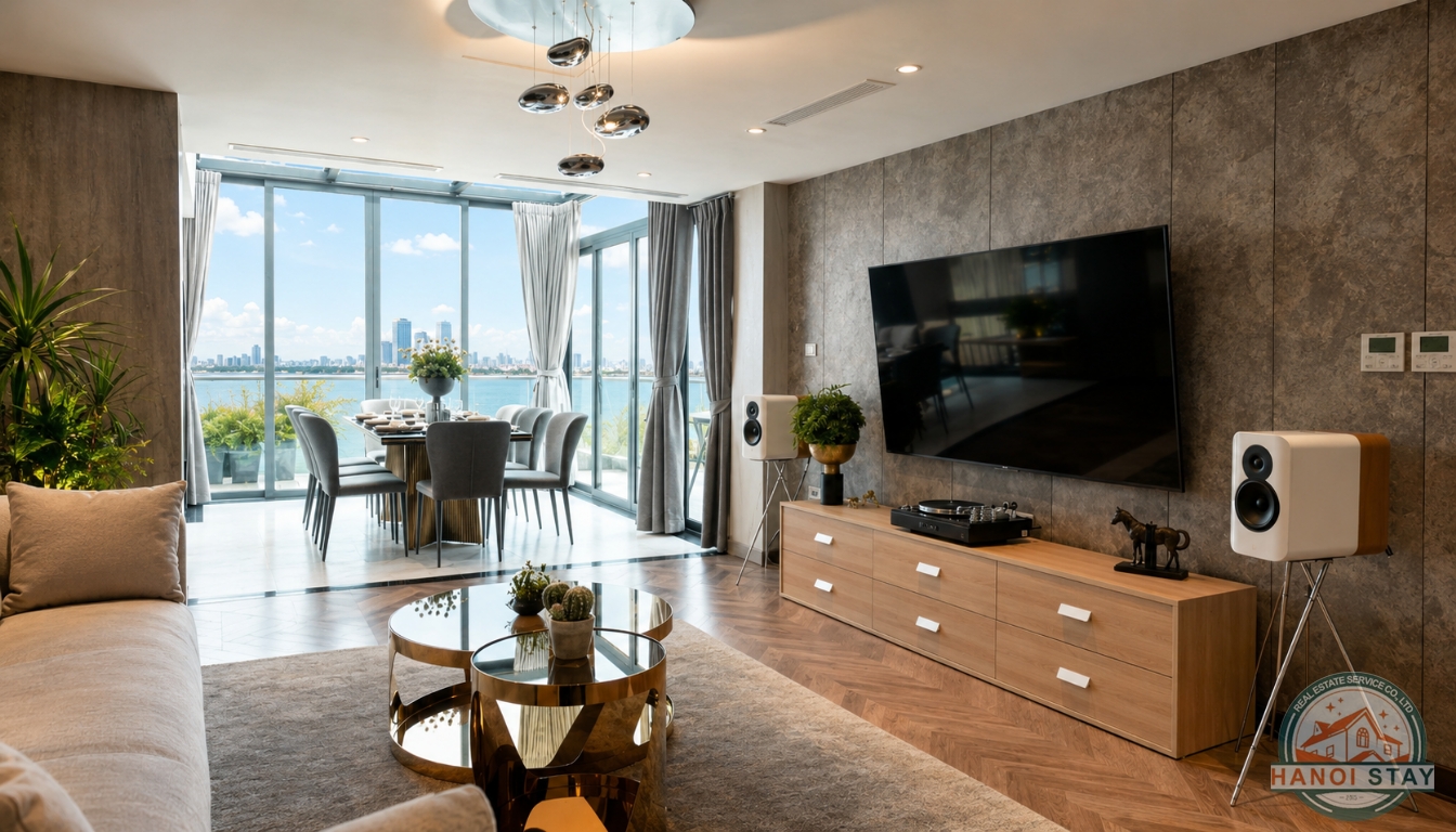 HUGE BALCONY & LAKE VIEW 02 BR APARTMENT FOR RENT IN TAY HO 3