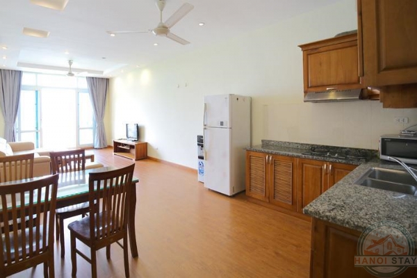 Lake View 02 BR Apartment for rent in Yen Hoa Area, near Hanoi Club 1