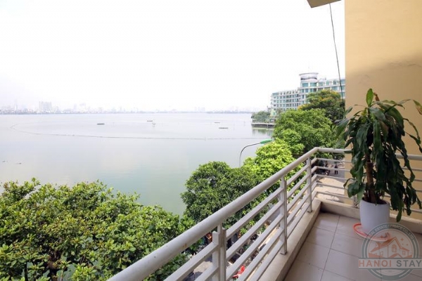 Lake View 02 BR Apartment for rent in Yen Hoa Area, near Hanoi Club 7