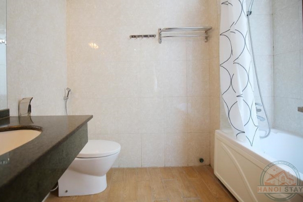 Lake View 02 BR Apartment for rent in Yen Hoa Area, near Hanoi Club 15