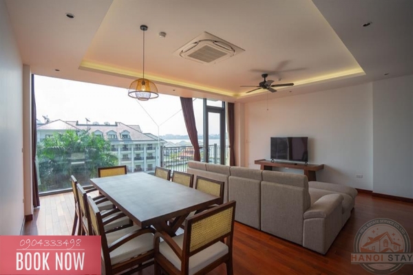 Lake view and morden 3 bedroom apartment for rent on Tu Hoa street, Tay Ho 9