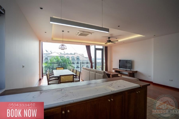 Lake view and morden 3 bedroom apartment for rent on Tu Hoa street, Tay Ho 19