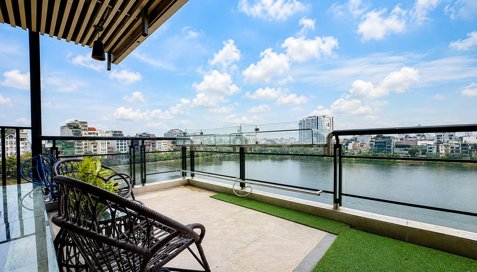Lake View Apartment for Rent in Tay Ho with A Big Balcony