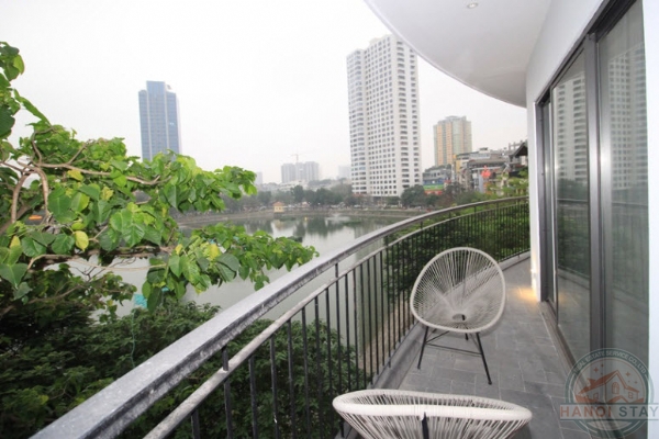 *Lake View & Balcony 2 BR Apartment for rent in Pham Huy Thong str, Ba Dinh* 11