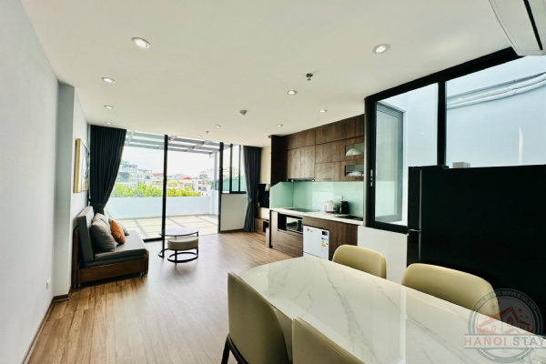 Lake View & Big Balcony 1 BR Apartment for rent in Vu Mien str, Tay Ho 3