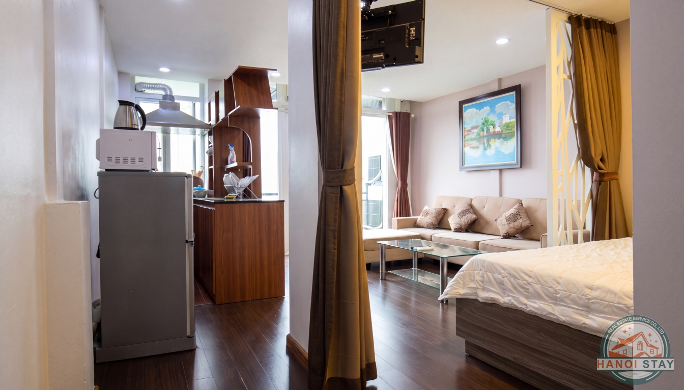 Lake View & Budget Apartment for rent near Truc Bach Area, Hanoi 3