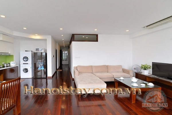 Lake View Modern Two Bedroom Apartment For Rent in Truc Bach Area, Ba Dinh 5