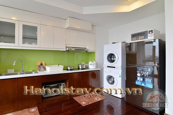 Lake View Modern Two Bedroom Apartment For Rent in Truc Bach Area, Ba Dinh 6