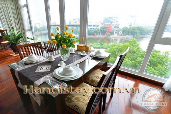 Lake View Modern Two Bedroom Apartment For Rent in Truc Bach Area, Ba Dinh 7