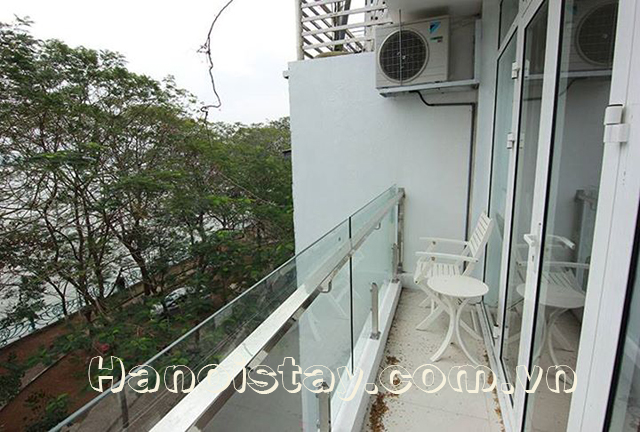 Lake view One Bedroom Apartment For Rent in Nhat Chieu street, Tay Ho district 1