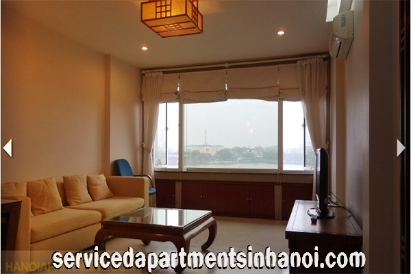Lake view serviced apartment for rent in Truc Bach, Ba Dinh 1