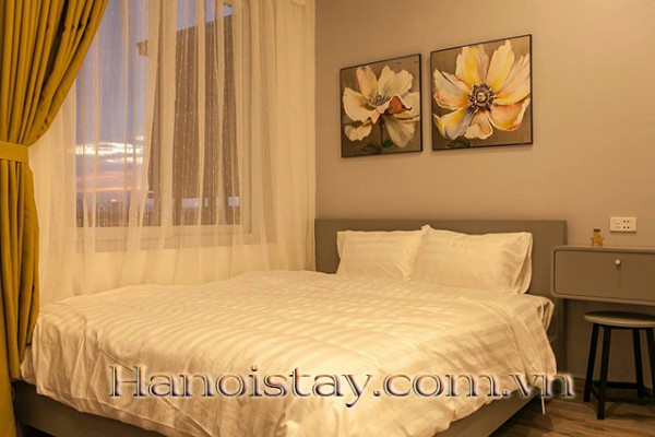 Lake View Serviced Apartment Rental in Yen Phu Area. Tay Ho District with Lovely Balcony 3
