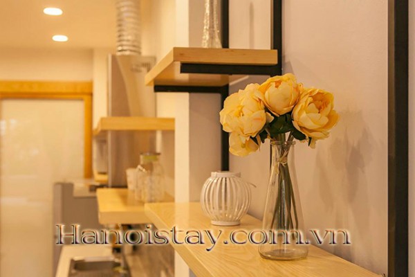 Lake View Serviced Apartment Rental in Yen Phu Area. Tay Ho District with Lovely Balcony 7