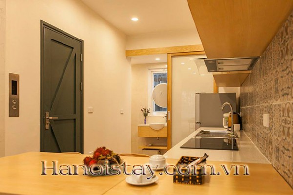 Lake View Serviced Apartment Rental in Yen Phu Area. Tay Ho District with Lovely Balcony 13