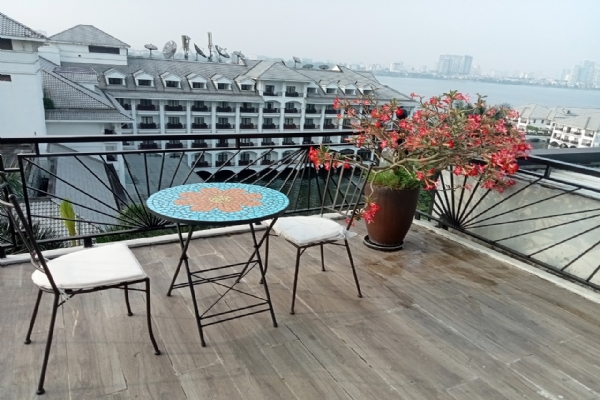 Lake View, Spacious Balcony & Contemporary 2BR Apartment for Rent in Tu Hoa, Tay Ho