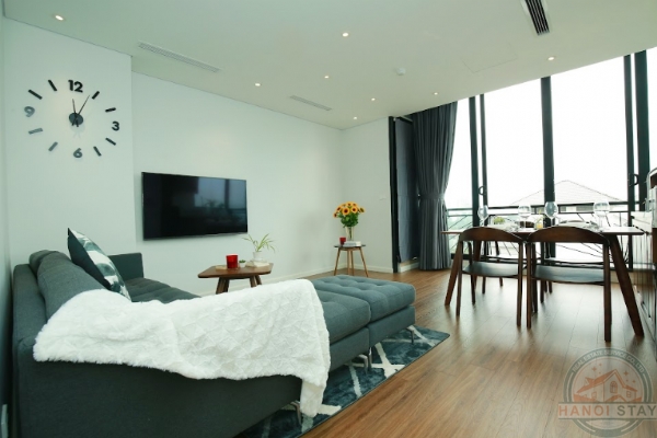 Lake View, Spacious Balcony & Contemporary 2BR Apartment for Rent in Tu Hoa, Tay Ho 1