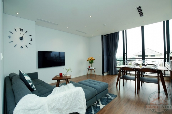 Lake View, Spacious Balcony & Contemporary 2BR Apartment for Rent in Tu Hoa, Tay Ho 2