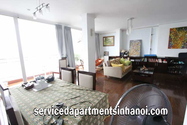 Lake View Two Bedroom Apartment For rent in Xuan Dieu str, Tay Ho, Big Balcony 1