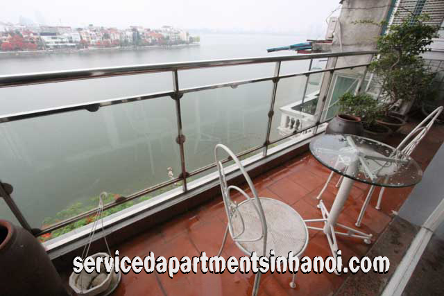 Lake View Two Bedroom Apartment For rent in Xuan Dieu str, Tay Ho, Big Balcony 2